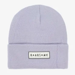 Purple Knitted Beanie Hat