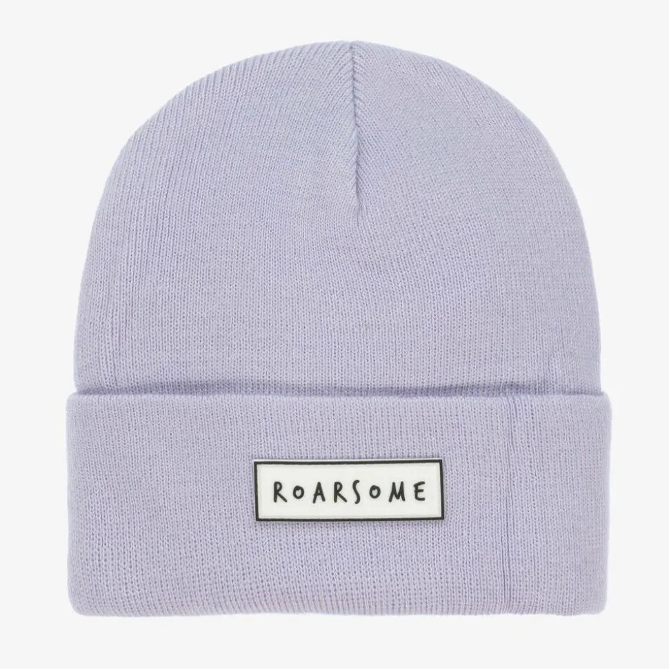 Purple Knitted Beanie Hat
