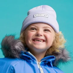 Purple Knitted Beanie Hat