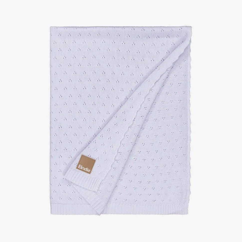 Purple Pointelle Baby Blanket (100cm)