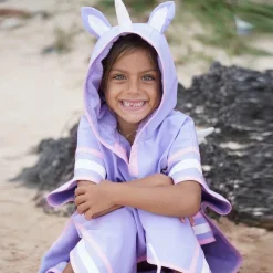 Purple Sparkle The Unicorn Poncho Towel