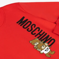 Red Cotton Teddy Bear Sweatshirt