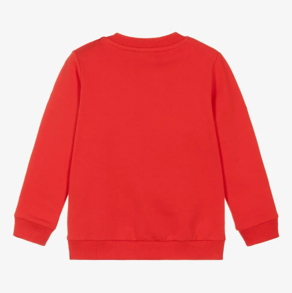 Red Cotton Teddy Bear Sweatshirt