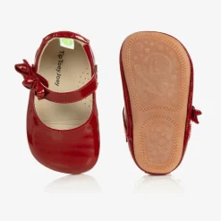 Red Leather Baby Shoes