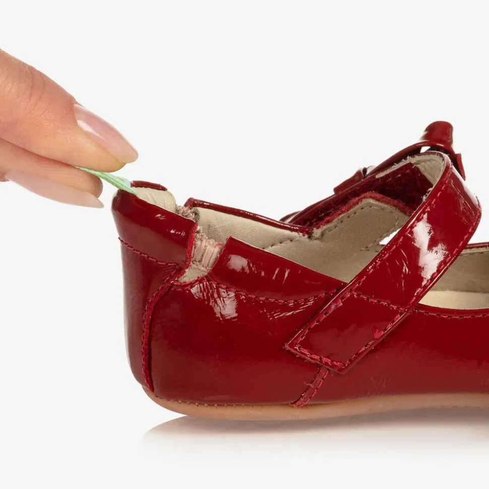 Red Leather Baby Shoes