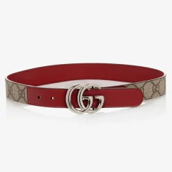 Red Leather GG Belt
