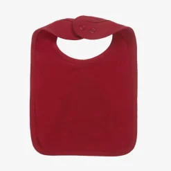 Red Organic Cotton Festive Motif Bib