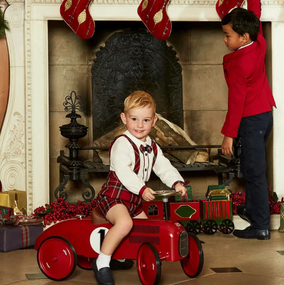 Red Ride-On Vintage Car (76cm)