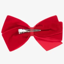 Red Velvet Bow Clip (12cm)