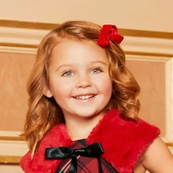 Red Velvet Bow Hair Clip (11cm)