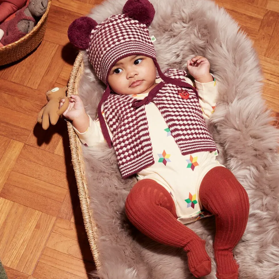 Red Wool & Organic Cotton Waistcoat