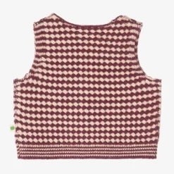 Red Wool & Organic Cotton Waistcoat