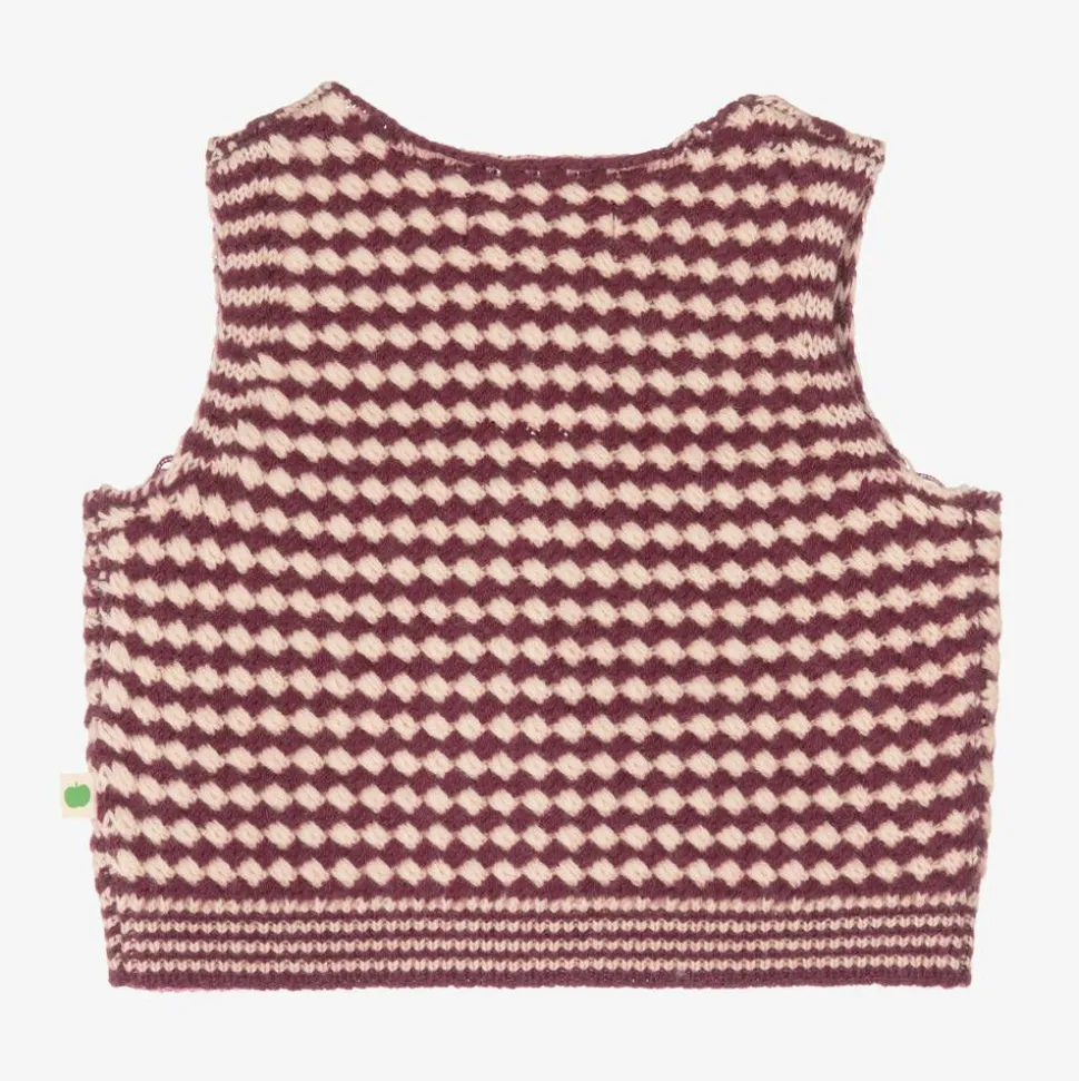 Red Wool & Organic Cotton Waistcoat