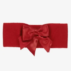 Red Wool Bow Headband