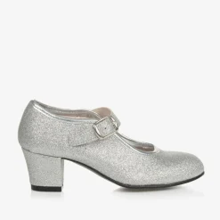 Silver Glitter Heeled Shoes
