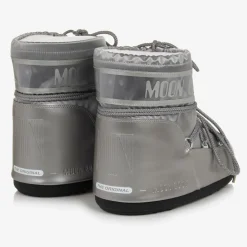 Silver Icon Low Satin Snow Boots