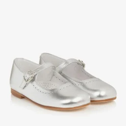 Silver Leather Shoes
