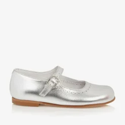Silver Leather Shoes