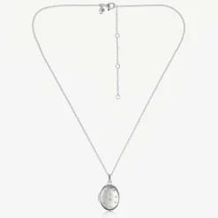 Silver Personalised Oval Locket (41cm)