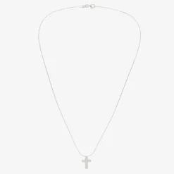 Sterling Silver Cross Necklace (40cm)