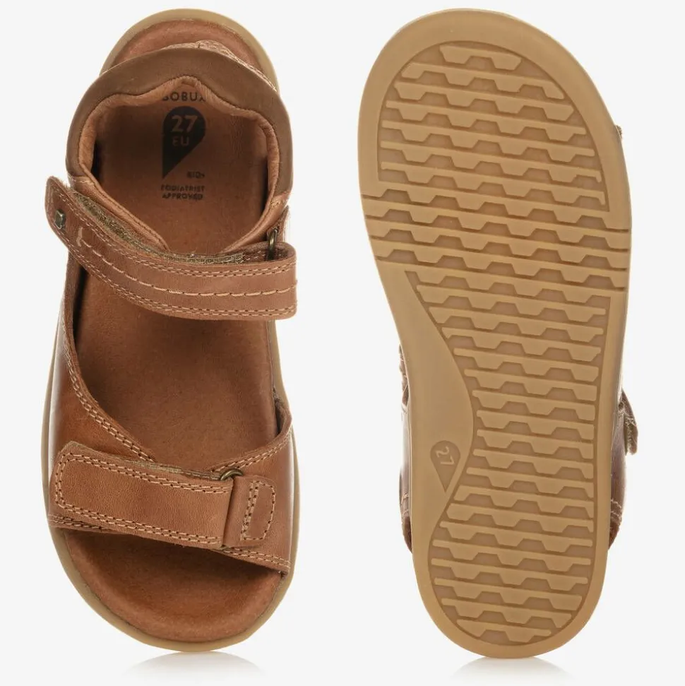 Tan Brown Leather Sandals
