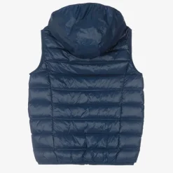 Teen Boys Blue Down Logo Gilet
