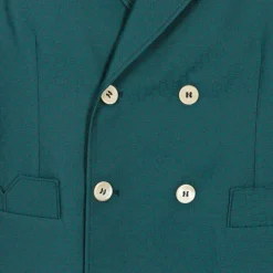 Teen Boys Blue Wool Square G Blazer