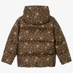 Teen Boys Brown GG Down Puffer Jacket