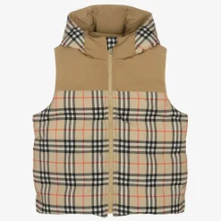 Teen Boys Check Reversible Down Gilet