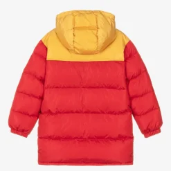 Teen Boys Red & Yellow Hooded Puffer Coat