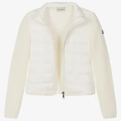 Teen Girls Ivory Knit & Down-Fill Jacket