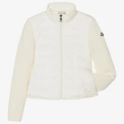 Teen Girls Ivory Knit & Down-Fill Jacket