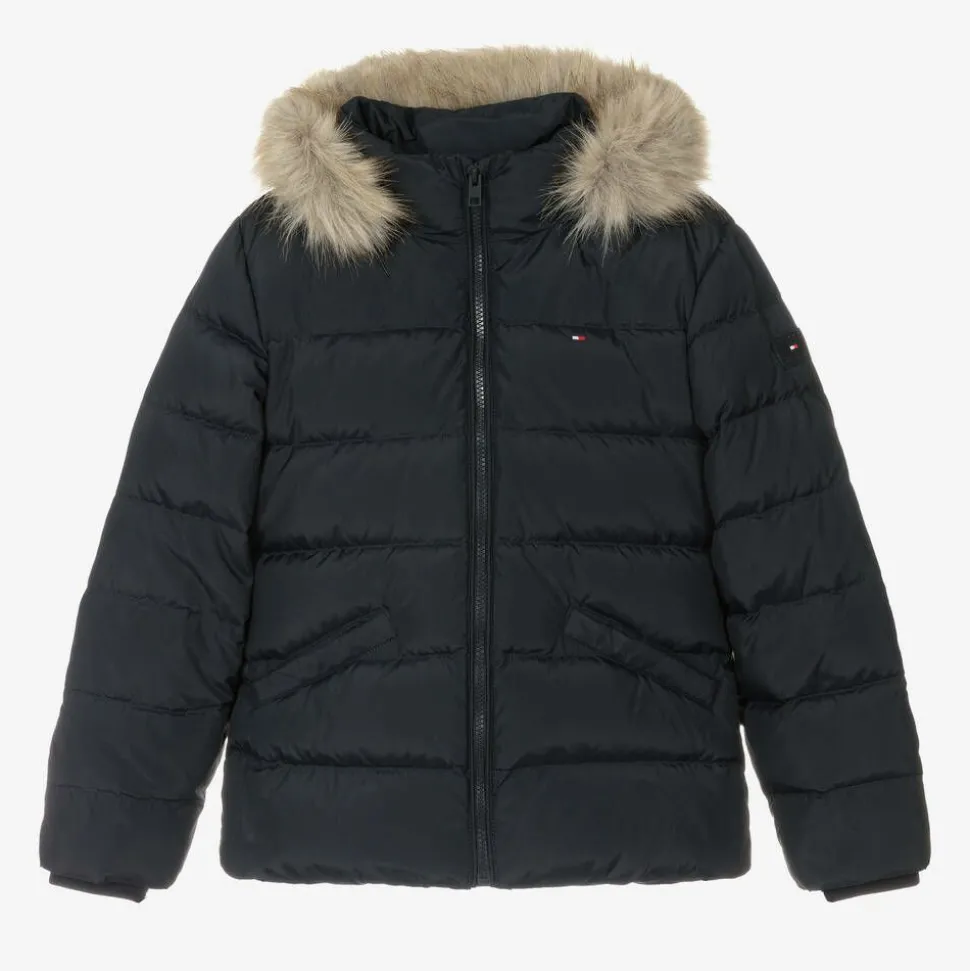 Teen Girls Navy Blue Down Padded Jacket