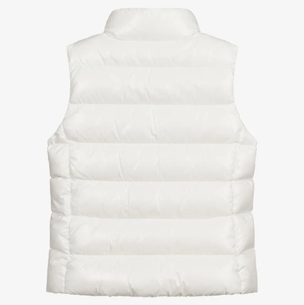 Teen Girls White Down Padded Ghany Puffer Gilet
