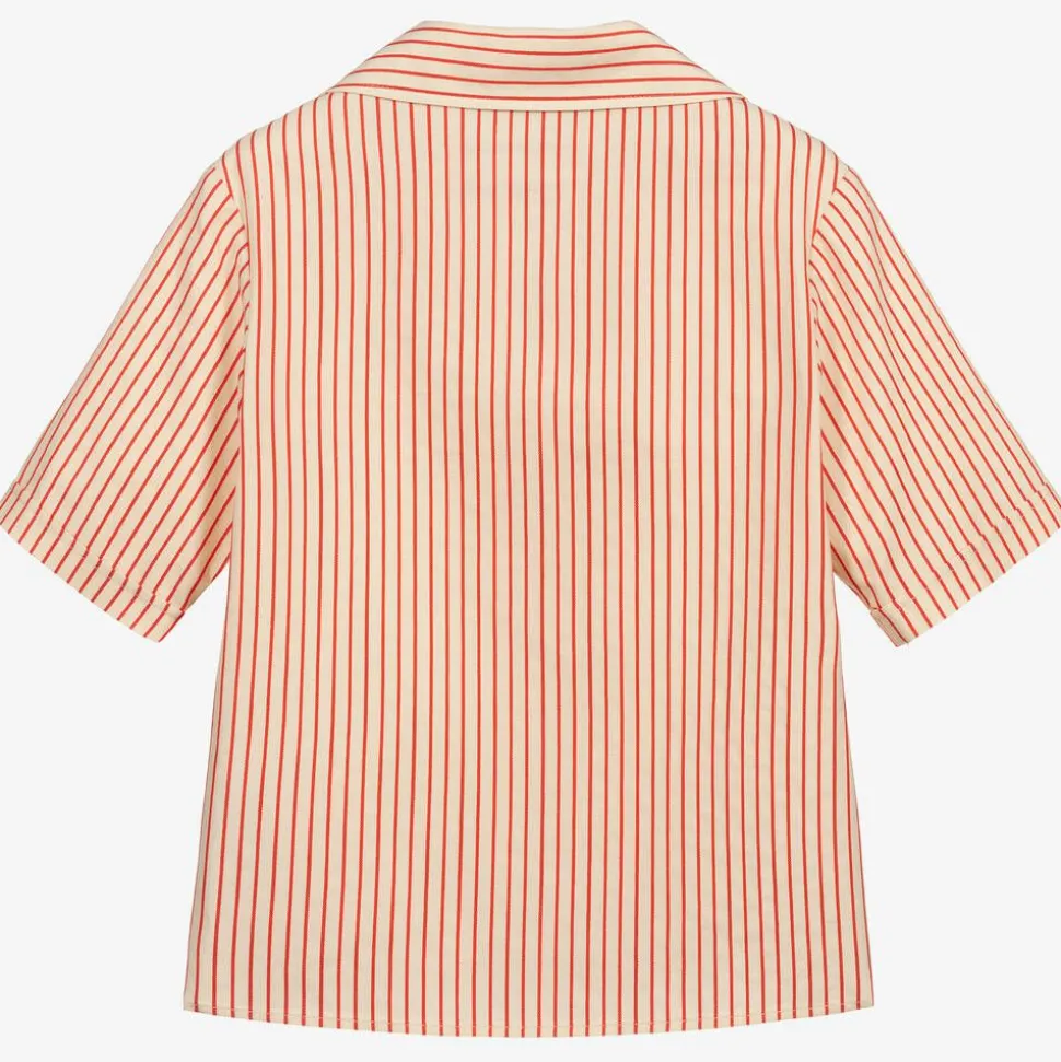 Teen Red Striped Logo Jacket