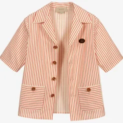 Teen Red Striped Logo Jacket