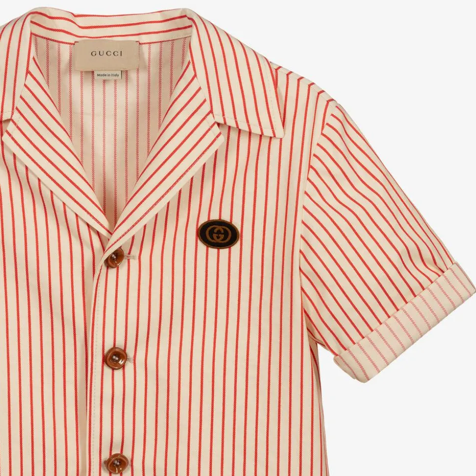 Teen Red Striped Logo Jacket