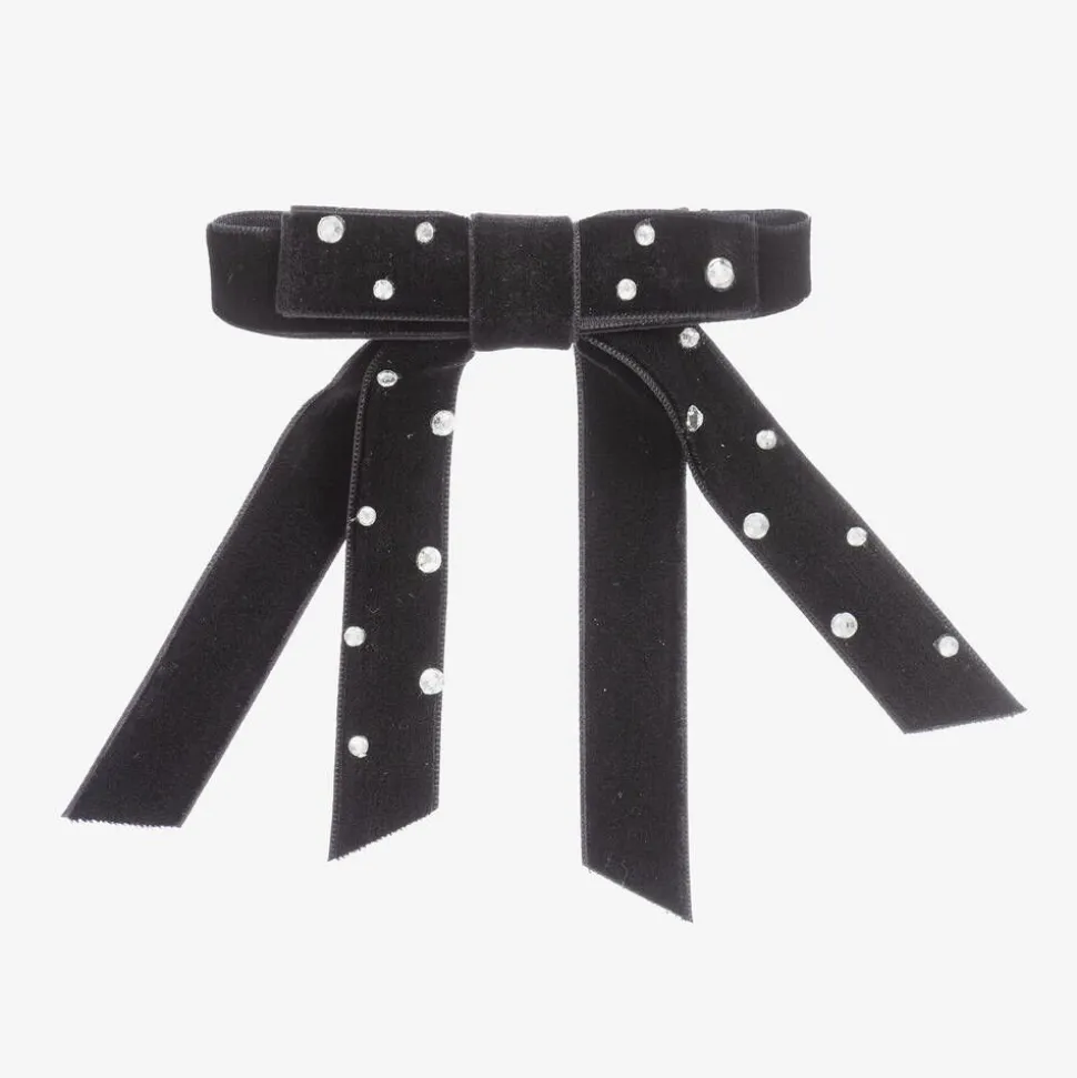 Velvet Bow Hair Clip (10cm)