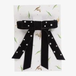 Velvet Bow Hair Clip (10cm)