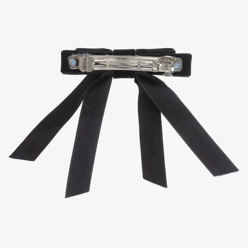 Velvet Bow Hair Clip (10cm)