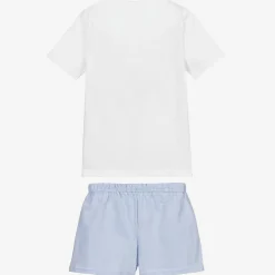 White & Blue Short Pyjamas