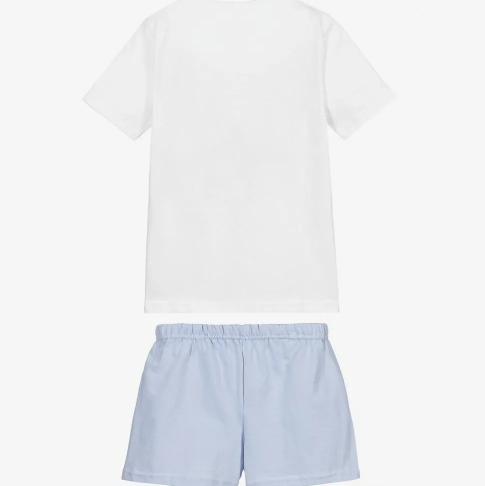White & Blue Short Pyjamas