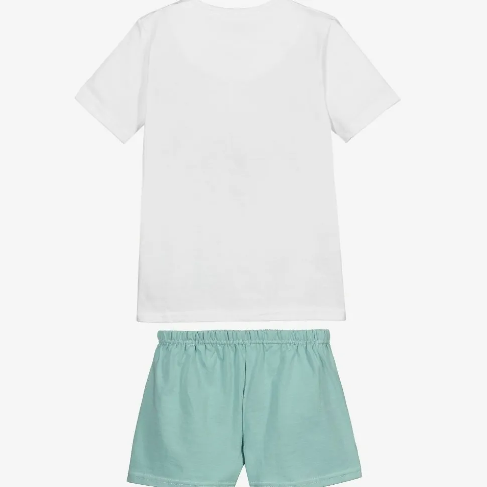 White & Green Short Pyjamas