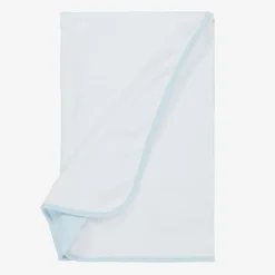 White & Blue Cotton Blanket (73cm)