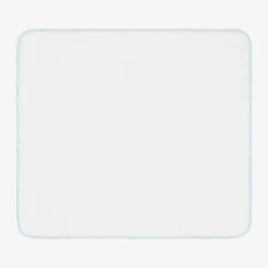 White & Blue Cotton Hooded Towel & Mitt Set