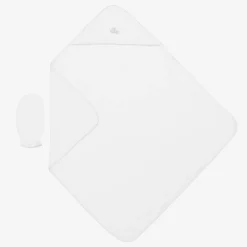 White Baby Sheep Hooded Towel & Mitt Set