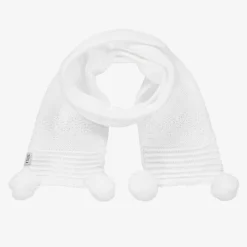 White Belle Knitted Scarf (88cm)
