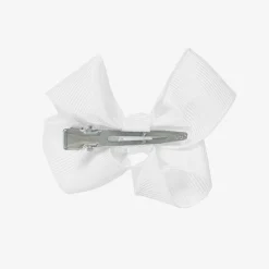 White Bow Hair Clip (7cm)