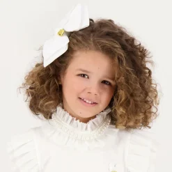 White Bow Hair Clip (19cm)