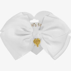 White Bow Hair Clip (19cm)